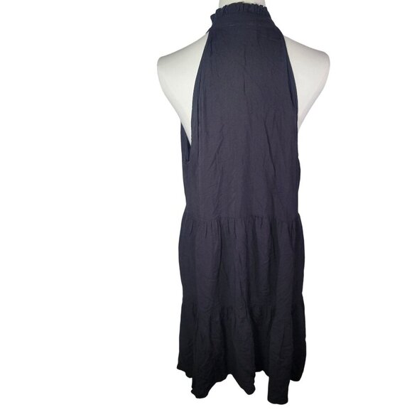 1 State Black Halter Neck Sleeveless Swim Coverup Mini Dress Size M - Picture 7 of 7